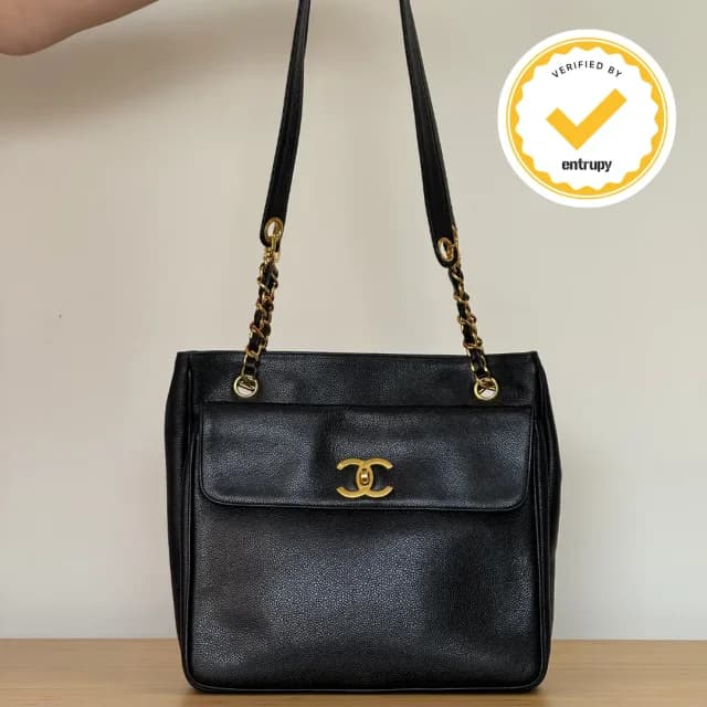Chanel Vintage Front Pocket Tote in Caviar leather from Armcandy Bag Co, photo 1 of 1
