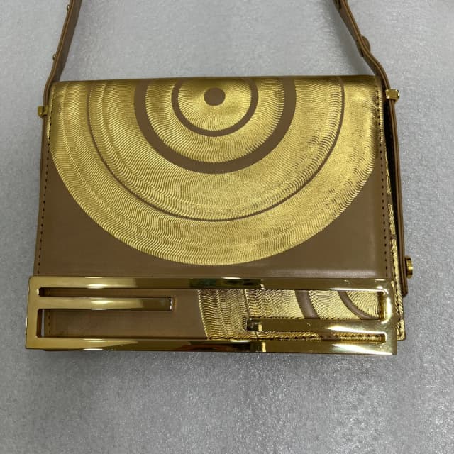 Fendi Gold Crossbody Bag in Gold Calfskin from SparklesnDreams, photo 1 of 1