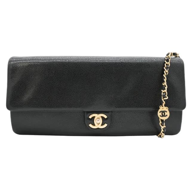 Chanel CC Black Caviar Leather Maxi Clutch Bag in Black Caviar leather from Clotheshorse Anonymous, photo 1 of 1