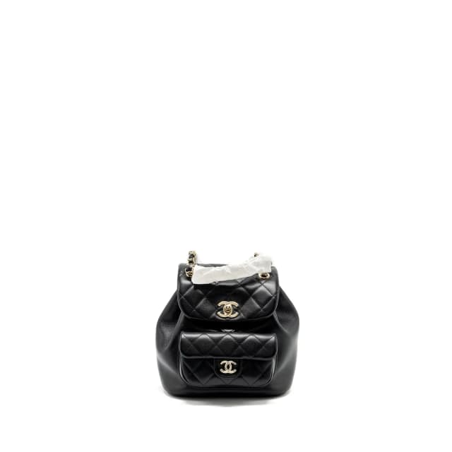 Chanel 24P Mini Duma backpack calfskin black LGHW (Microchip) in Black Calfskin from EMIER, photo 1 of 1