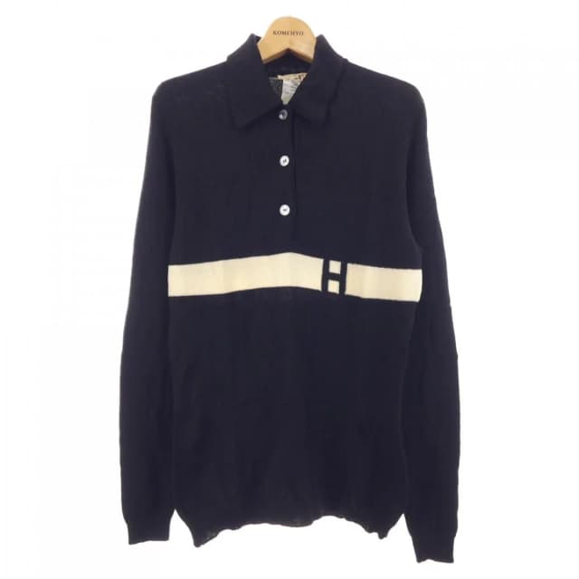 Hermès Vintage Polo Black in Black Wool from The Reluxe, photo 1 of 1