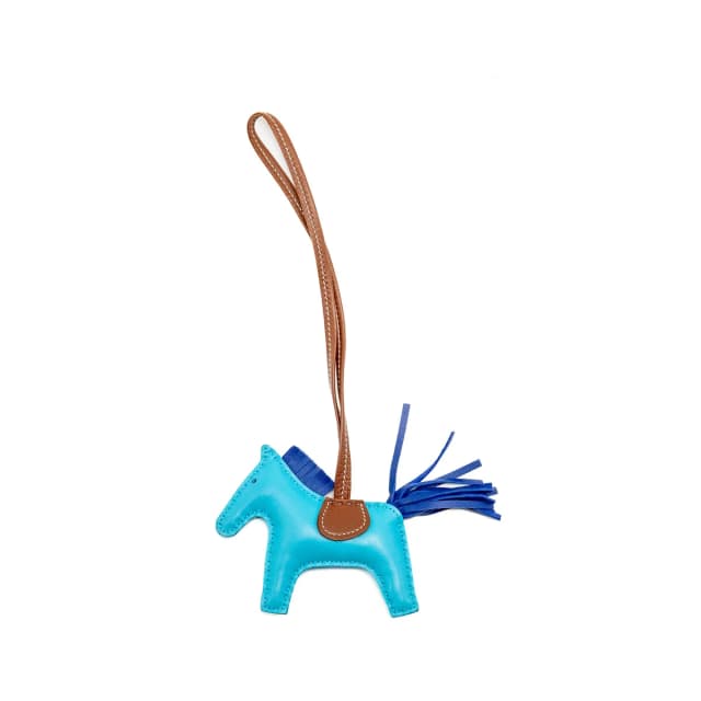 Hermès Rodeo PM Bag Charm Bleu Aztec/Bleu Electrique/Fauve Stamp A in Blue Leather from EMIER, photo 1 of 1