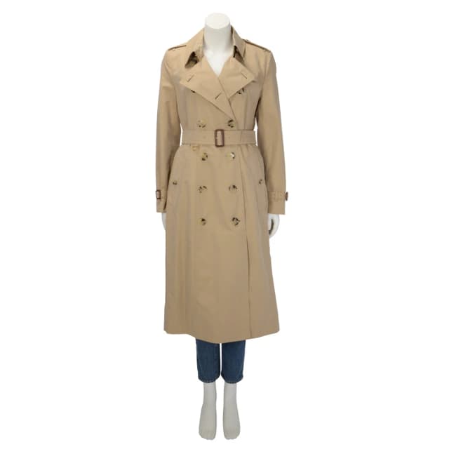 Burberry Cotton Chelsea Long Trench Coat UK 12 in Honey Beige from Blue Spinach, photo 1 of 1