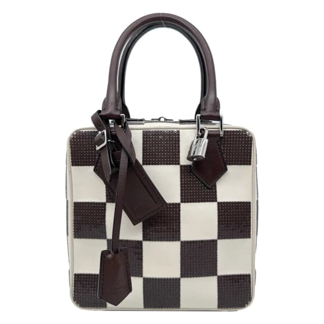Louis Vuitton Runway Square Damier Cubic Sequin Tote Bag Brown in Brown Canvas from Dallas Designer Handbags, photo 1 of 1