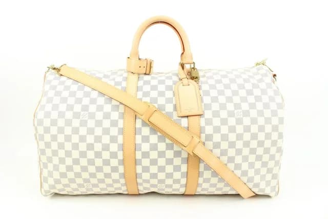 Louis Vuitton Damier Azur Keepall Bandouliere 55 Duffle with Strap in Canvas from Bagriculture, photo 1 of 1