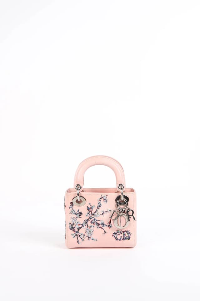 2015 Christian Dior Pink Leather Embellished Mini Lady in Pink Leather from Break Archive, photo 1 of 1