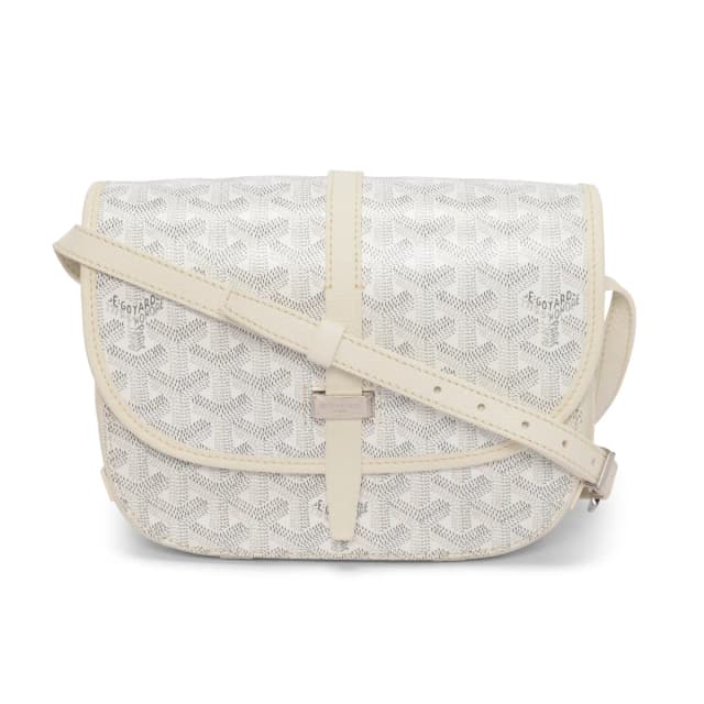 Goyard Goyardine & Calfskin Belvedere PM in White Calfskin from Blue Spinach, photo 1 of 1