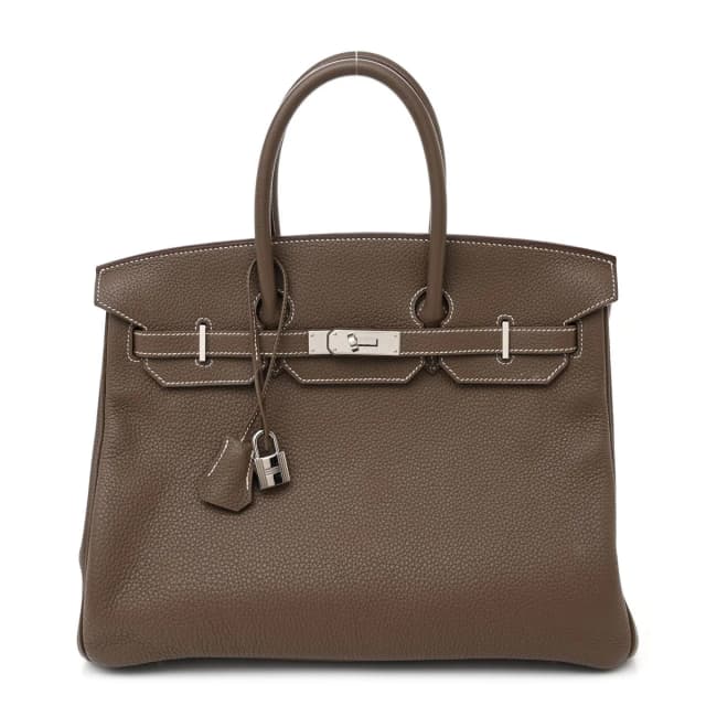 Hermès Birkin 35 Retourne Togo Calfskin Leather Bag - Etoupe in Taupe Togo leather from H&T, photo 1 of 1