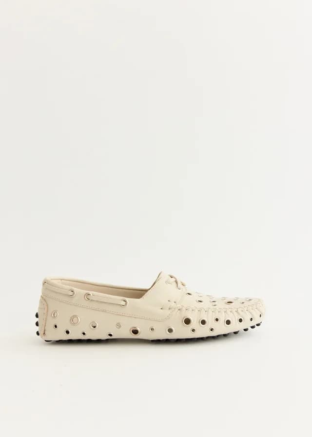 Gimaguas Car Shoes Eyelets in WHITE, image 1 of 1 from Incu