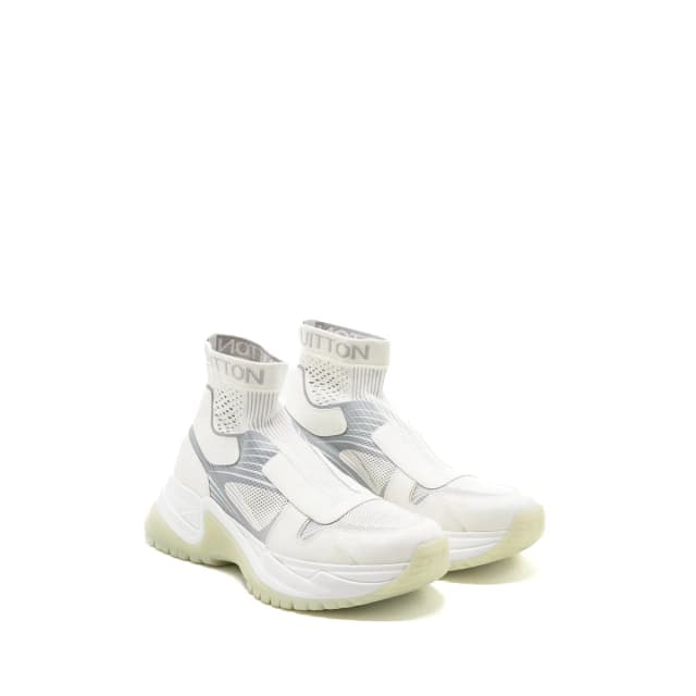 Louis Vuitton Size 7.5 High Top Chunky Sneakers in Leather from EMIER, photo 1 of 1