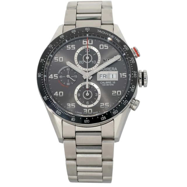 TAG Heuer Carrera CV2A1U 43mm Stainless Steel Watch from H&T, photo 1 of 1