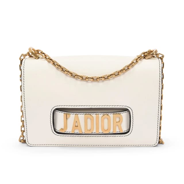 Dior Medium J'Adior Chain Flap Bag in White Calfskin from Blue Spinach, photo 1 of 1