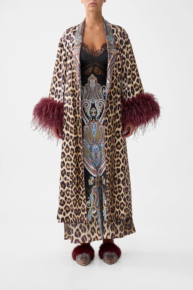 Camilla eBoutique LONG ROBE WITH FLARED SLEEVE ISTANBUL ANIMALIA, image 1 of 1 from CAMILLA