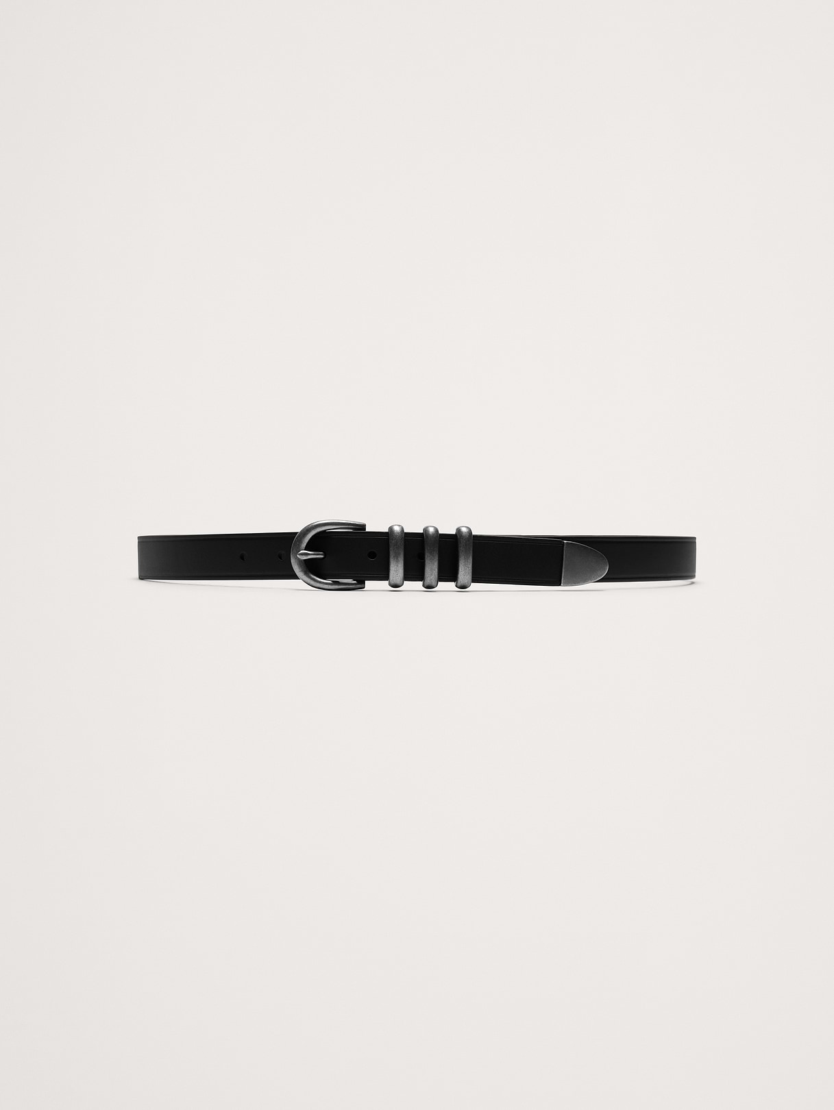 Banana Republic Montagne Leather Belt in Black & Gray, image 1 of 1 from Banana Republic (Canada)
