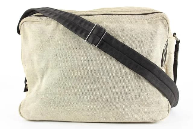 Prada Beige Messenger Crossbody Bag in Beige Canvas from Bagriculture, photo 1 of 1