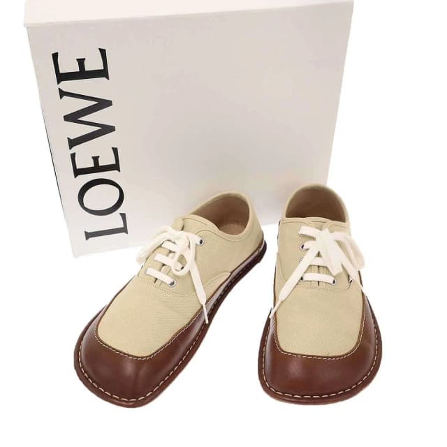 Loewe Bay Shoes Bay Lace-up Canvas Beige in Beige Canvas from The Reluxe, photo 1 of 1