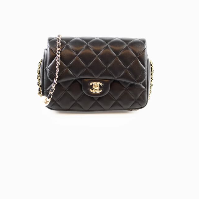 Chanel My Precious Pearls Mini Flap Black Lambskin in Black Lambskin from The Purse Affair, photo 1 of 1