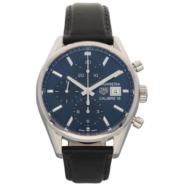 TAG Heuer Carrera CBK2112 41mm Stainless Steel Watch in Leather from H&T, photo 1 of 1