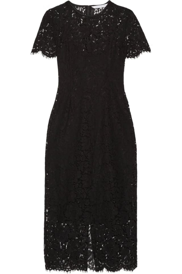 Diane von Furstenberg Carly Corded Guipure Lace Midi Dress, image 1 of 1 from THE OUTNET