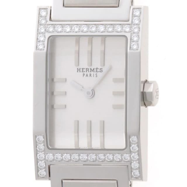 Hermès Tandem Diamond Bezel Watch Stainless Steel Silver Quartz in Silver from The Reluxe, photo 1 of 1