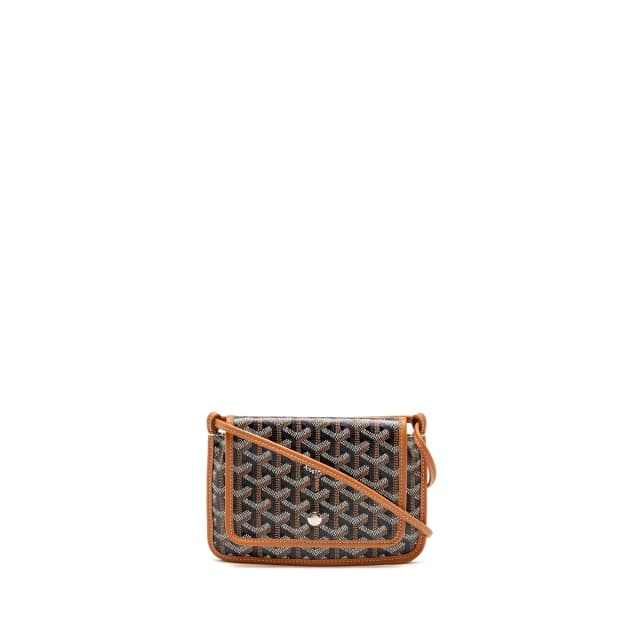 Goyard Plumet Pocket pochette goyardine canvas Tan SHW in Brown Canvas from EMIER, photo 1 of 1