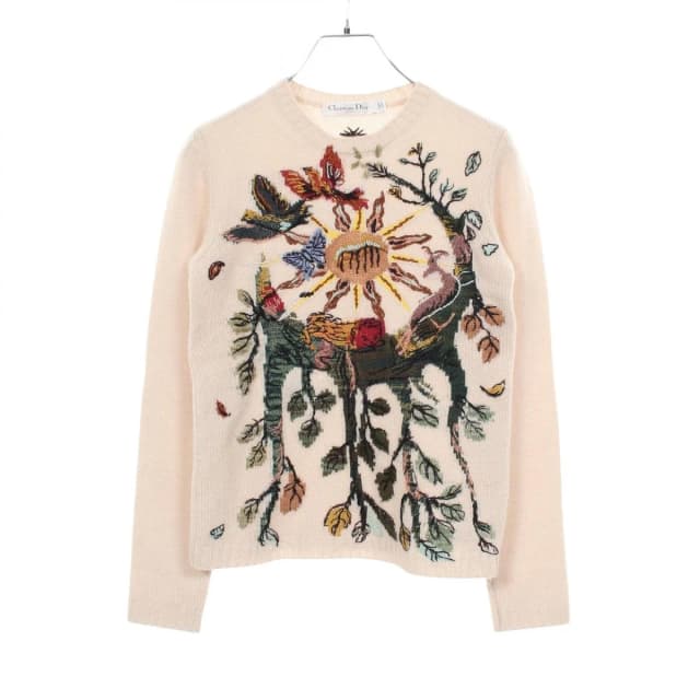 Dior Knit Embroidered Cashmere Sweater in Cashmere from The Reluxe, photo 1 of 1