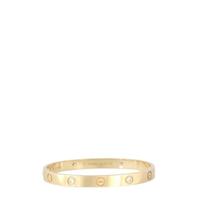 Cartier Classic Love 18k Yellow Gold 4 Diamond Bracelet in Yellow from Luxe.It.Fwd, photo 1 of 1