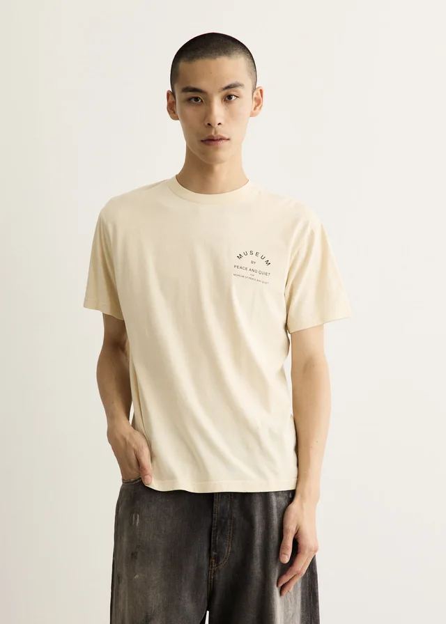 Museum of Peace and Quiet Museum By PQ T-Shirt in BONE, image 1 of 1 from Incu
