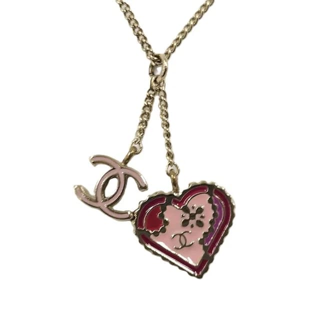Chanel 05P Necklace Heart CC Logo Silver in Silver from The Reluxe, photo 1 of 1