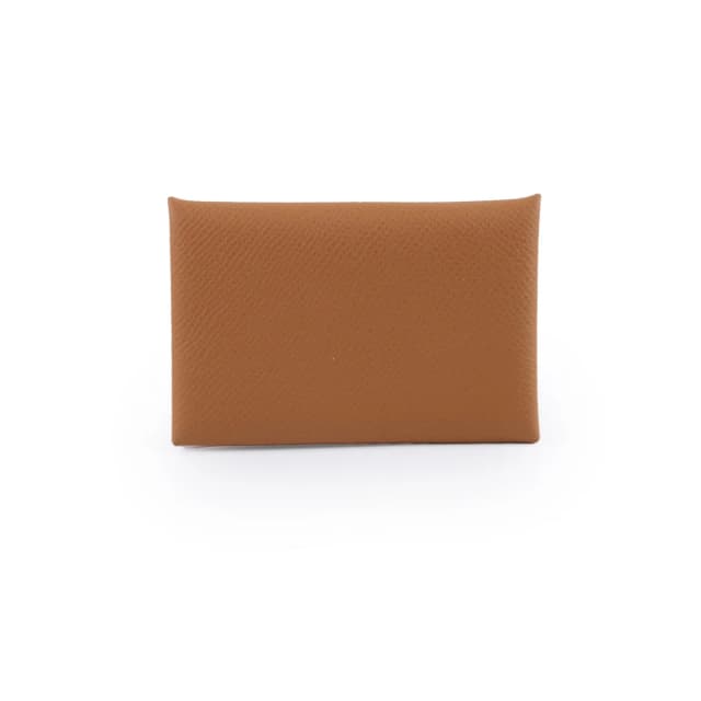 Hermès Calvi Card Holder Epsom Leather Gold- B stamp in Gold Epsom leather from The Purse Affair, photo 1 of 1