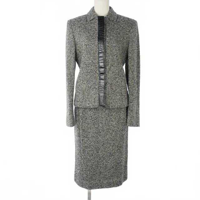 Max Mara Set Skirts Stainless Steel Jacket Tweed 38 Gray in Grey Tweed from The Reluxe, photo 1 of 1