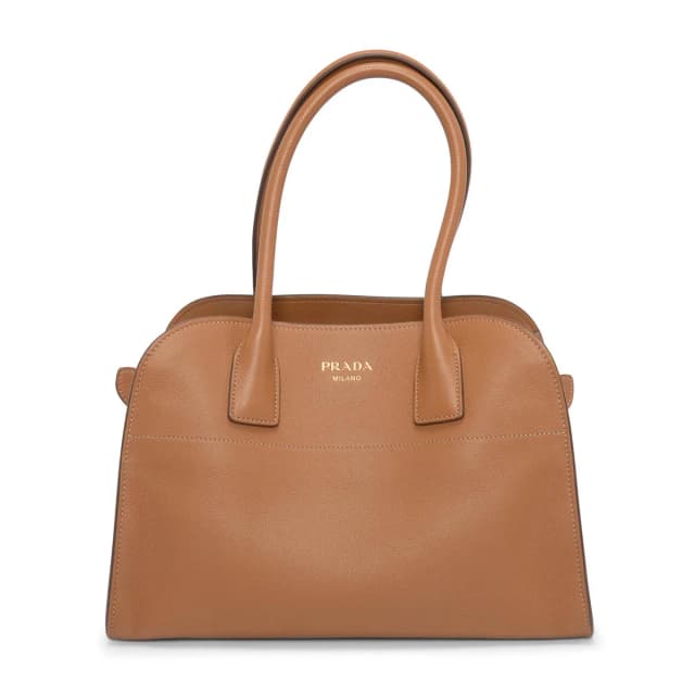 Prada Grained Leather Medium Tote in Caramel Caviar leather from Blue Spinach, photo 1 of 1