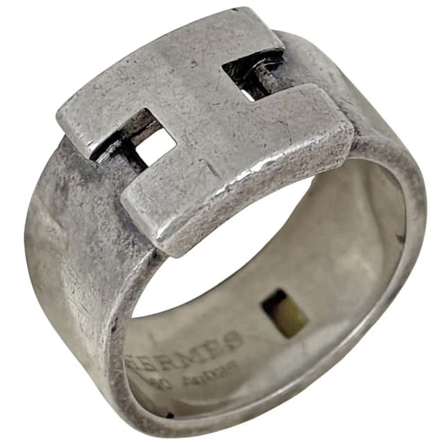 Hermès Crest Ring Logo 925 Sterling Silver in Silver from The Reluxe, photo 1 of 1