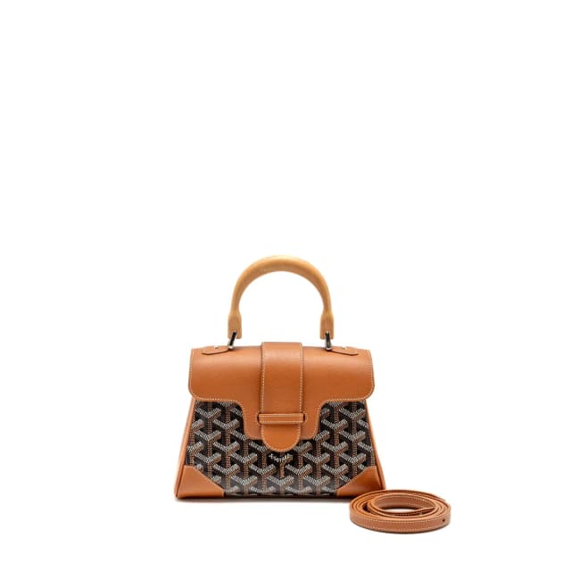 Goyard Mini Saigon Goyardine Canvas/Calfskin Black/Tan Shw in Black Calfskin from EMIER, photo 1 of 1