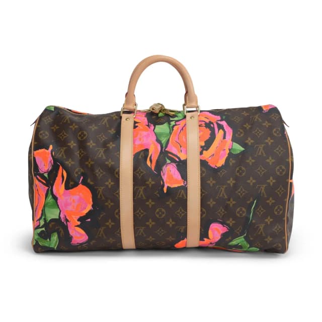 Louis Vuitton x Stephen Sprouse Monogram Roses Keepall 50 in Leather from Blue Spinach, photo 1 of 1