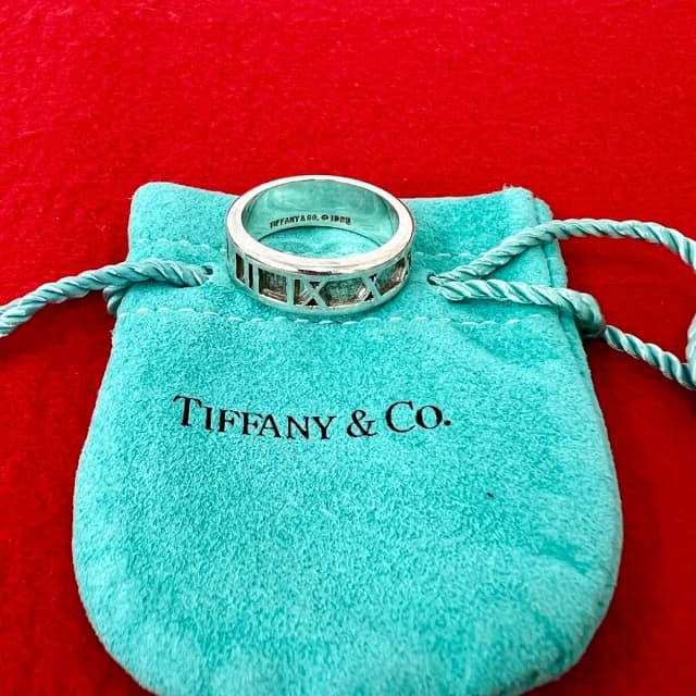 Tiffany & Co. With Bag Vintage Atlas Ring 925 Sterling Silver No 13 in Silver from The Reluxe, photo 1 of 1