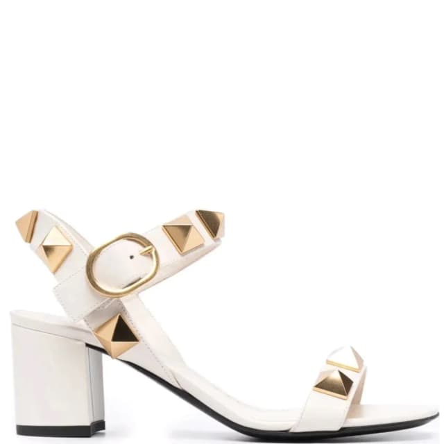 VALENTINO GARAVANI Roman Stud 2 Strap Block 60, Ivory, image 1 of 1 from Cultstatus