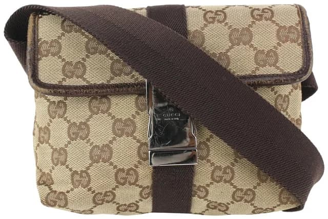 Gucci Monogram GG Belt Pouch Fanny Pack Waist Bag in Canvas from Bagriculture, photo 1 of 1