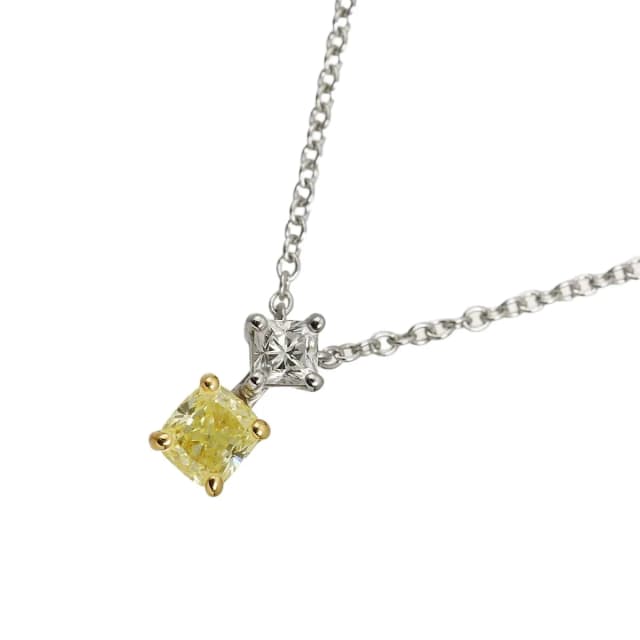 Tiffany & Co. Lucida Diamond FY IF Necklace 40 Platinum 18k Yellow Gold in Yellow from The Reluxe, photo 1 of 1