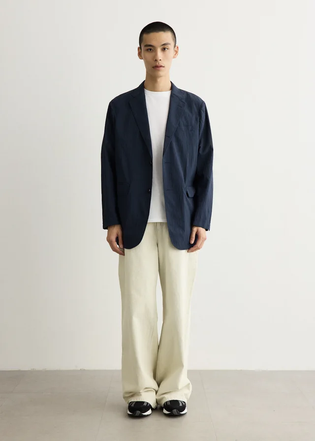 Beams Plus 3B Anywhere(wear) Jacket Seersucker Plaid Jacket in NAVY 79, image 1 of 1 from Incu
