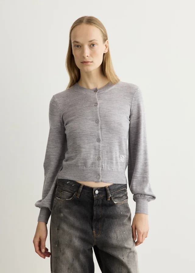 Baum und Pferdgarten Calynn Cardigan in Grey Melange, image 1 of 1 from Incu