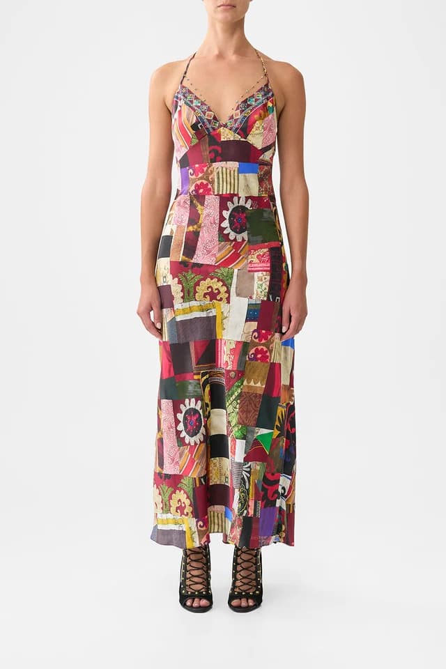 Camilla eBoutique CHAIN DETAIL SLIP DRESS PATCHWORK ALCHEMY, image 1 of 1 from CAMILLA