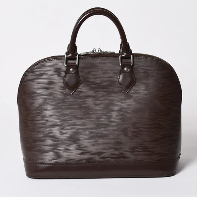 Louis Vuitton Alma PM Handbag Epi Leather Dark Brown Silver in Brown Leather from The Reluxe, photo 1 of 1