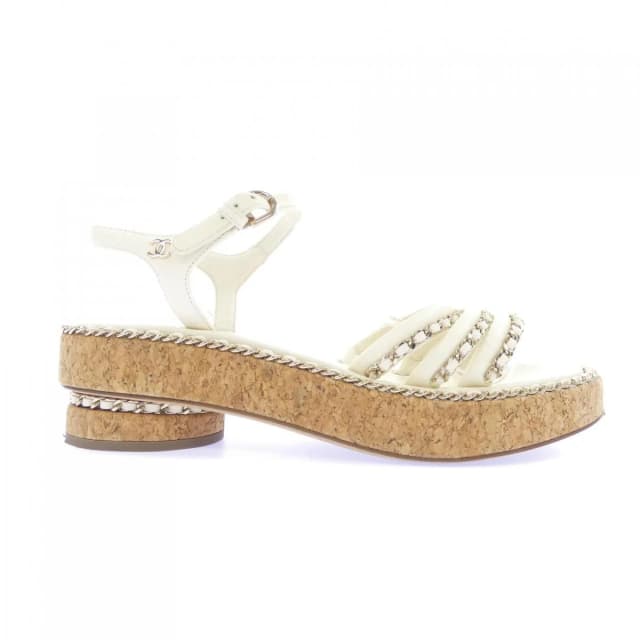 Chanel Sandals White in White Calfskin from The Reluxe, photo 1 of 1