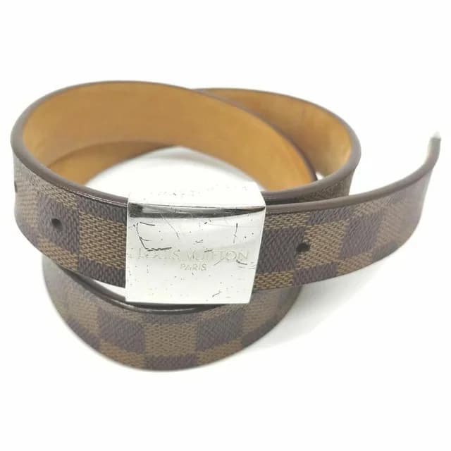 Louis Vuitton 75/30 Damier Ebene Ceinture Carre Belt Silvertone Buckle in Brown Canvas from Bagriculture, photo 1 of 1