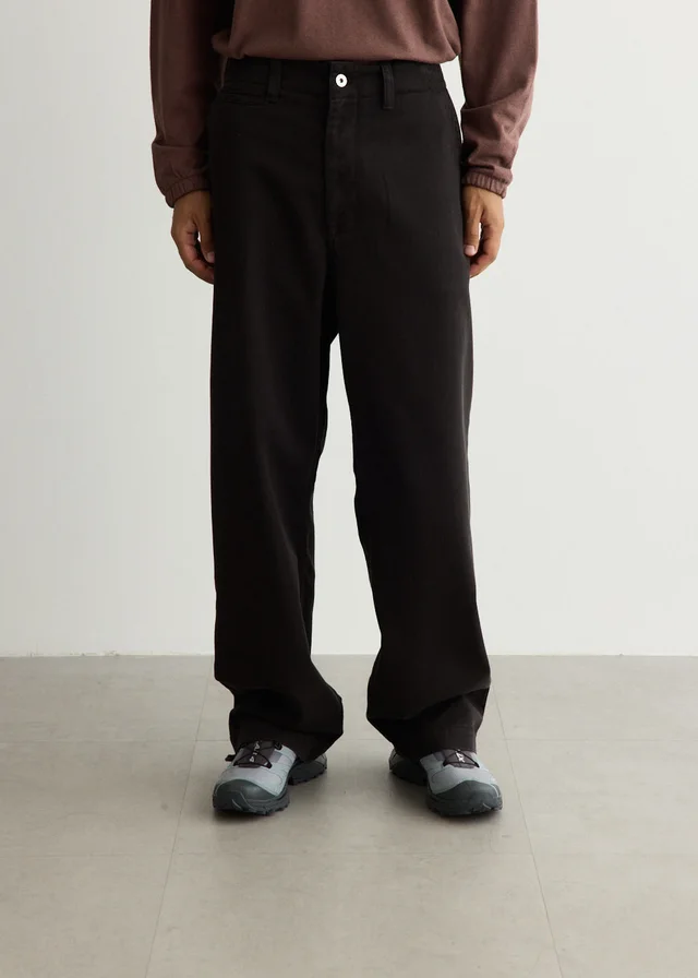 Norse Projects Hengifoss High Waist Heavy Twill Trousers in Black, image 1 of 1 from Incu