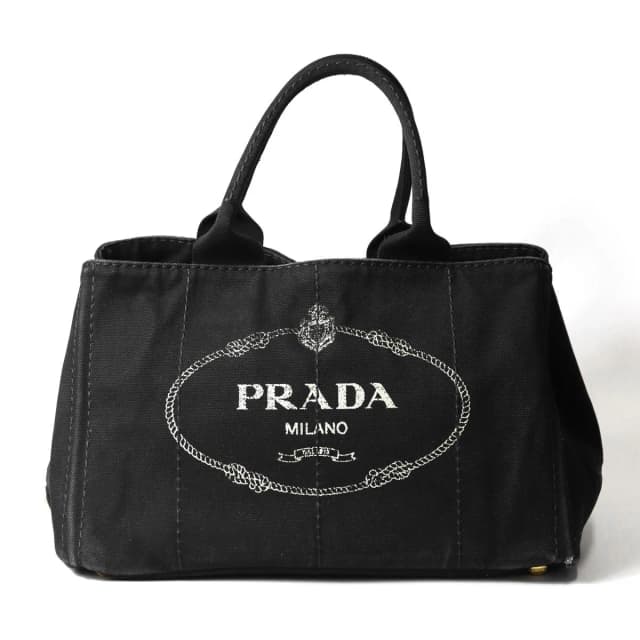Prada Canapa M Tote Bag Canvas Black in Black Canvas from The Reluxe, photo 1 of 1