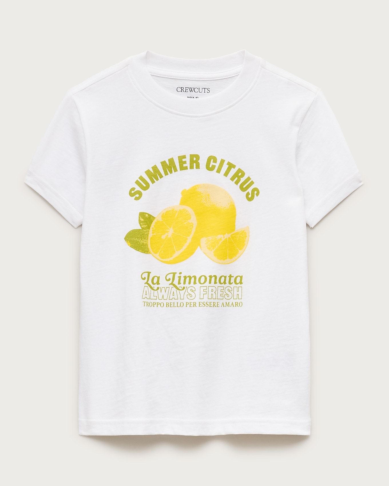 J.Crew Kids' short-sleeve "Summer citrus" graphic T-shirt in SUMMER CITRUS WHITE, image 1 of 1 from J.Crew (US)
