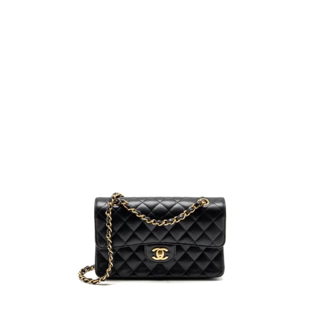 Chanel Small Classic Double flap bag caviar black GHW (Microchip) in Black Caviar leather from EMIER, photo 1 of 1