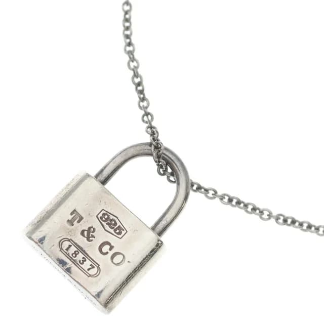 Tiffany & Co. 1837 Cadena Lock Chain Necklace Silver in Silver from The Reluxe, photo 1 of 1